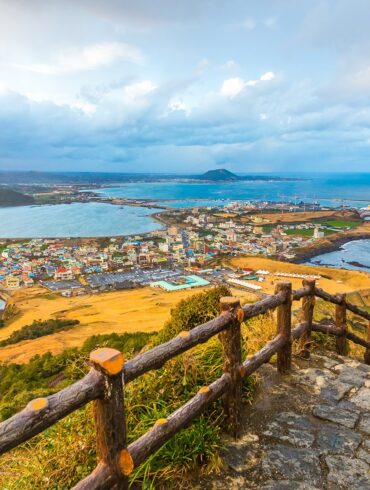 Vue de Seongsan Ilchulbong moutain