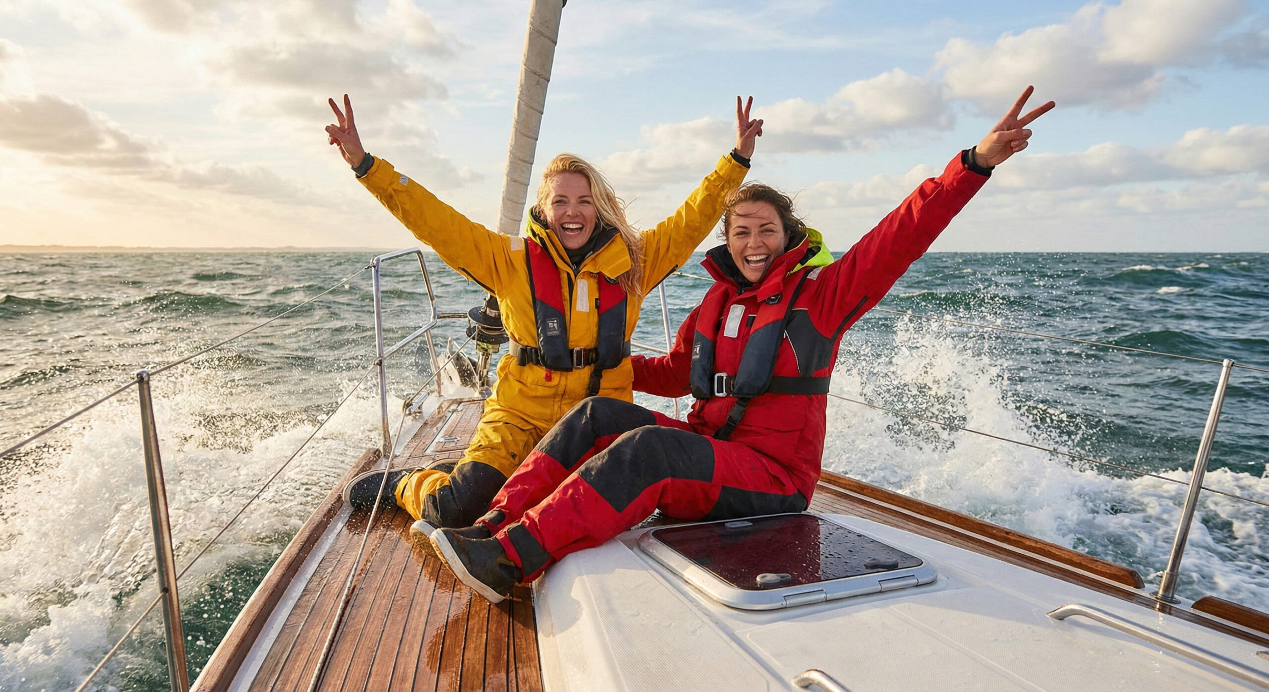 Navigation en voilier avec deux femmes en mer, expérience de croisière et sensations au large