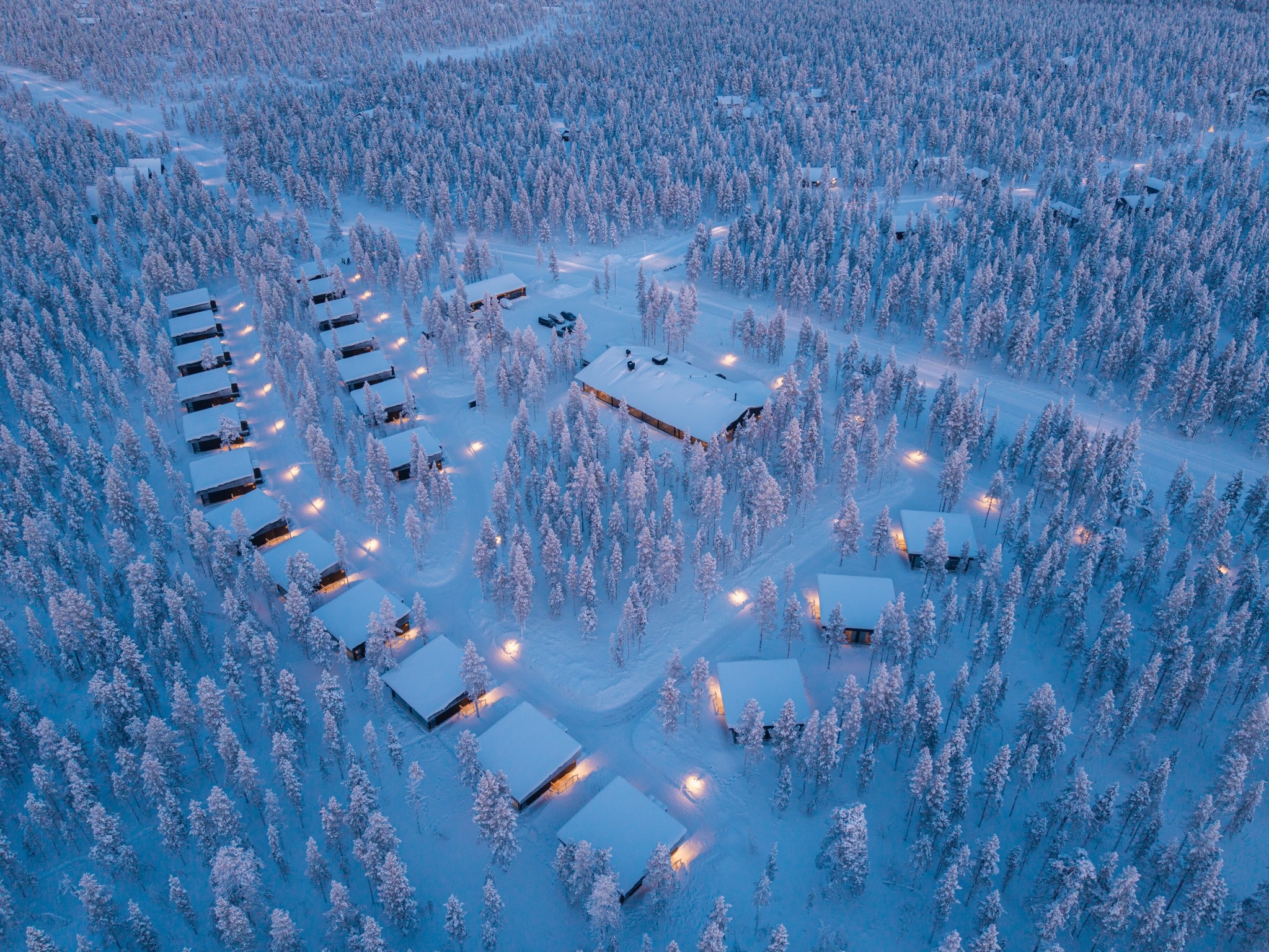 Vue aérienne Laponie 