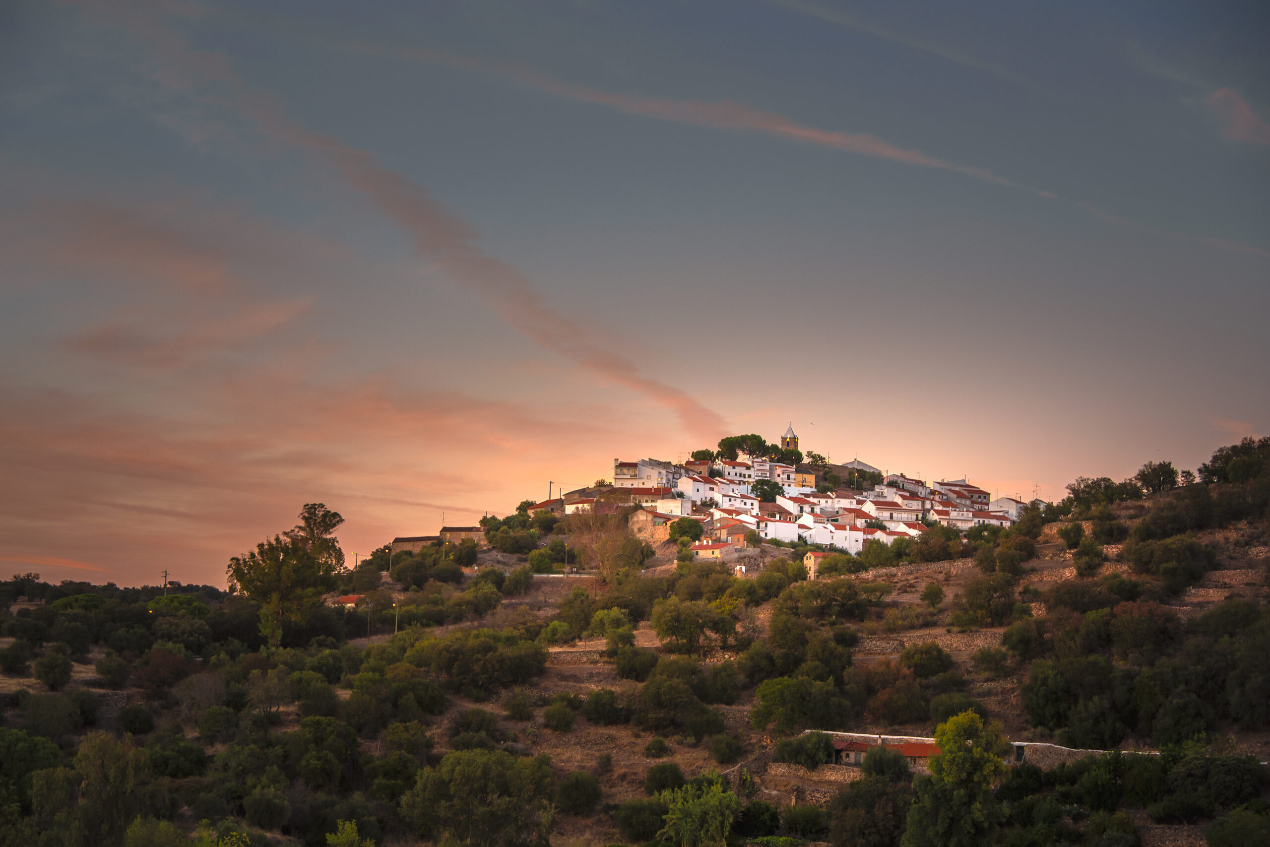 Couché de soleil village Portugal 