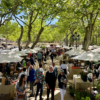 Marché de producteurs à Saint-Tropez sur la place des Lices lors de l’événement gastronomique
