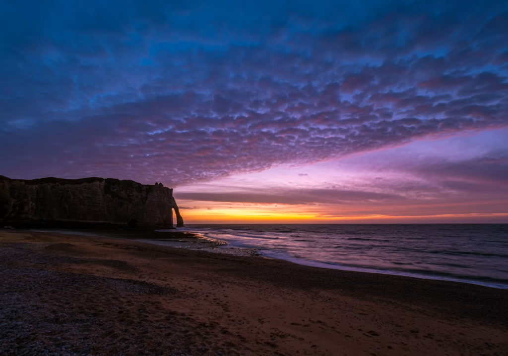 Couché de soleil Etretat