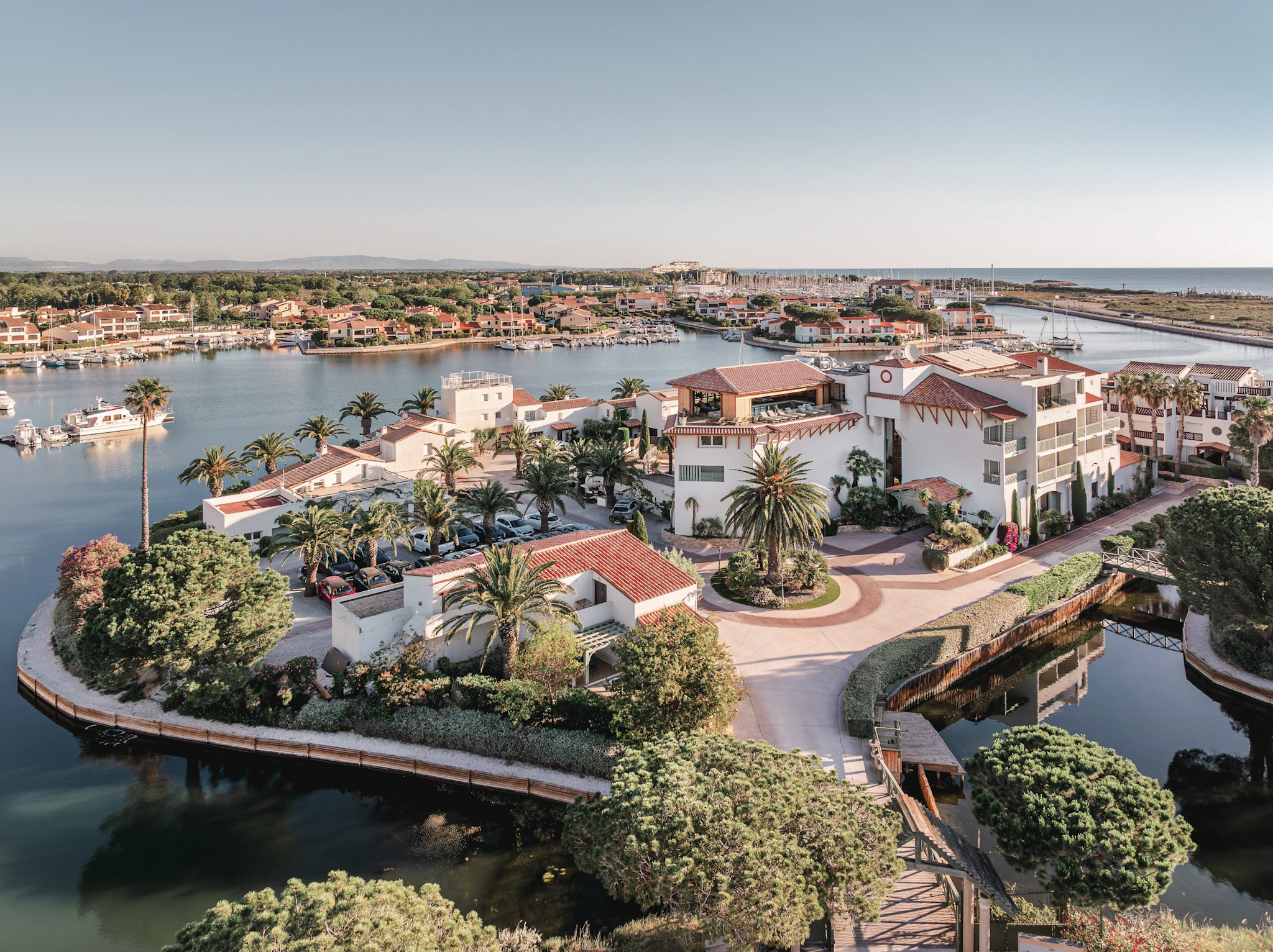 Vue aérienne de L'Île de la Lagune à Saint-Cyprien