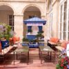 Terrasse du Jardin Berry Rouge chez Mimosa, Hôtel de la Marine, rue Royale Paris 8e