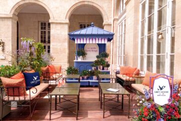 Terrasse du Jardin Berry Rouge chez Mimosa, Hôtel de la Marine, rue Royale Paris 8e