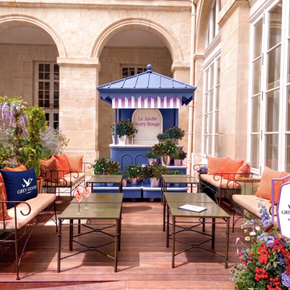 Terrasse du Jardin Berry Rouge chez Mimosa, Hôtel de la Marine, rue Royale Paris 8e