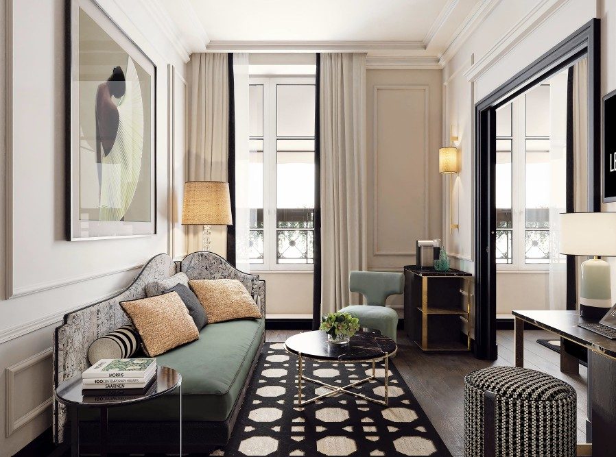Salon de la nouvelle Suite Executive du Burgundy Paris